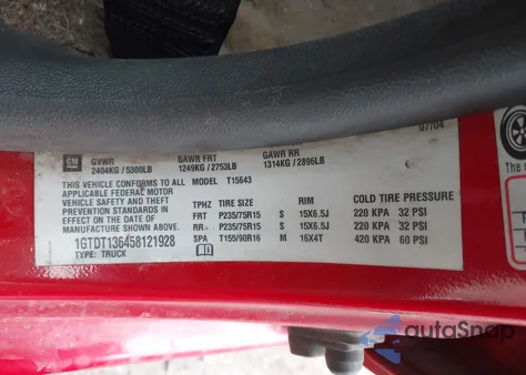 2005 GMC Canyon Sle from USA, damaged, VIN 1GTDT136458121928